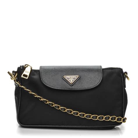 prada bandoliera tessuto saffiana nero tu crossboyd bag|Prada crossbody wallet.